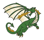 the lewisburg area school district logo of a green dragon